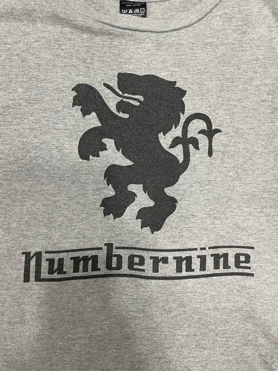 NUMBER (NINE) エンブレム　ライオン　ブラック Tシャツ NUMBER(N)INE(ナンバーナイン) ライオン ロゴ Tシャツ (Kooks 復刻
