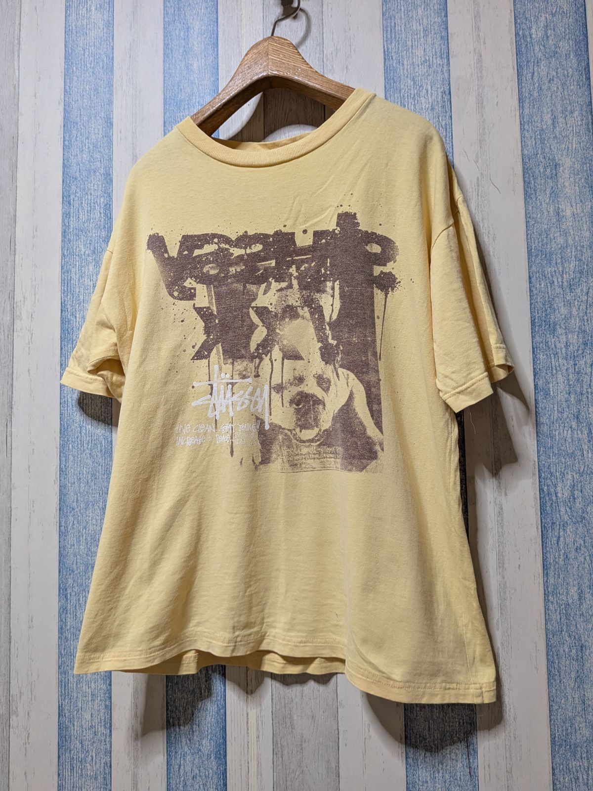 90s STUSSY ステューシー 紺タグ Tシャツ ブルドッグ L - メルカリ
