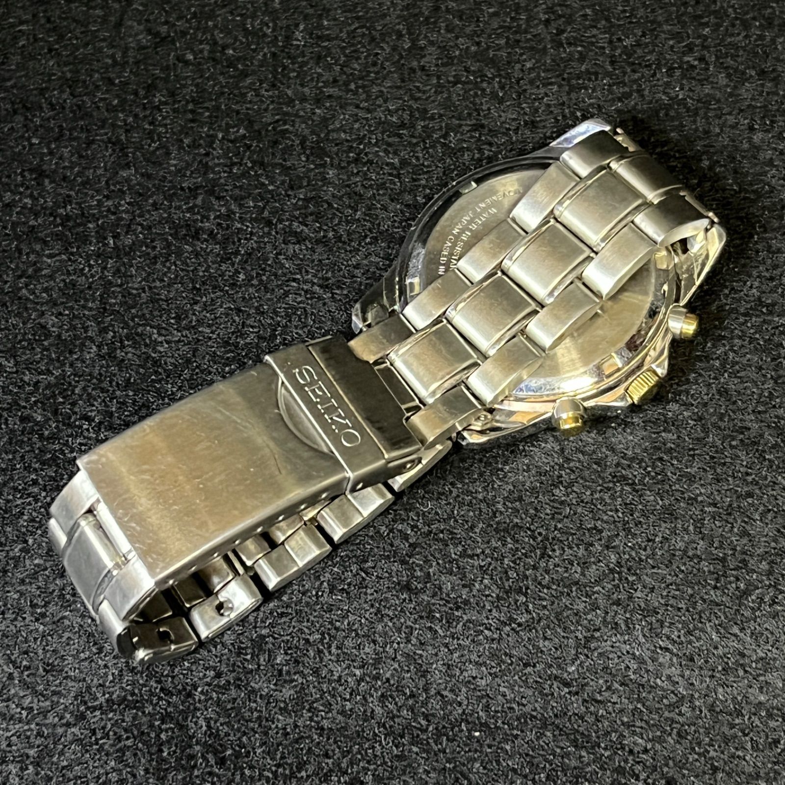 稼動品】SEIKO クロノグラフ 腕時計 ステンレス 7T92-0DW0 セイコー