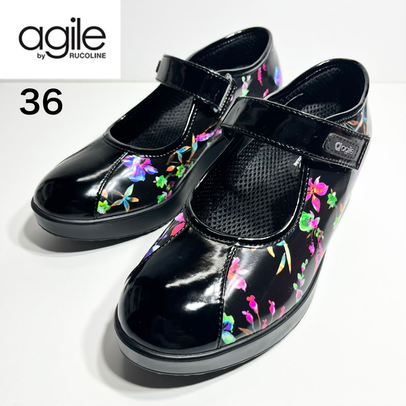 極美品】AGILE by RUCOLINE アージレ バイ ルコライン 厚底 花柄