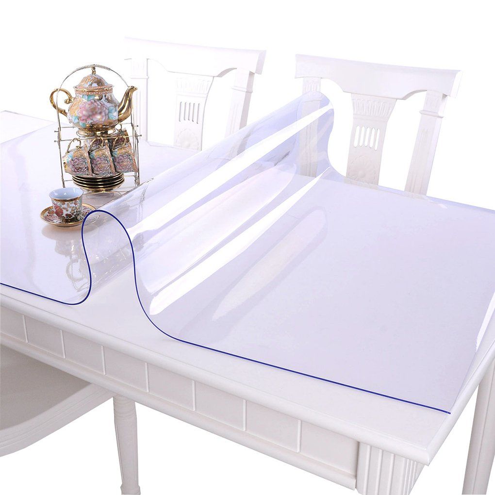 新品 EGROON PVC製 透明 テーブルクロス テーブルマット デスクマット 長さ40cm-240cm 透明マット 幅40cm-140cm テーブルカバー 厚さ2mm 矩形 多機能 防水 耐熱 耐久 汚れ防止 80*160cm