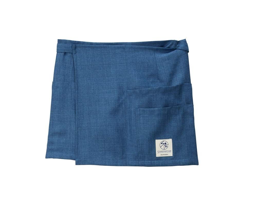 新品 カーシーカシマ HEARTGREEN HAE013 スカンジナビアン・パターンコレクション 腰エプロン フィヨルドブルー Free