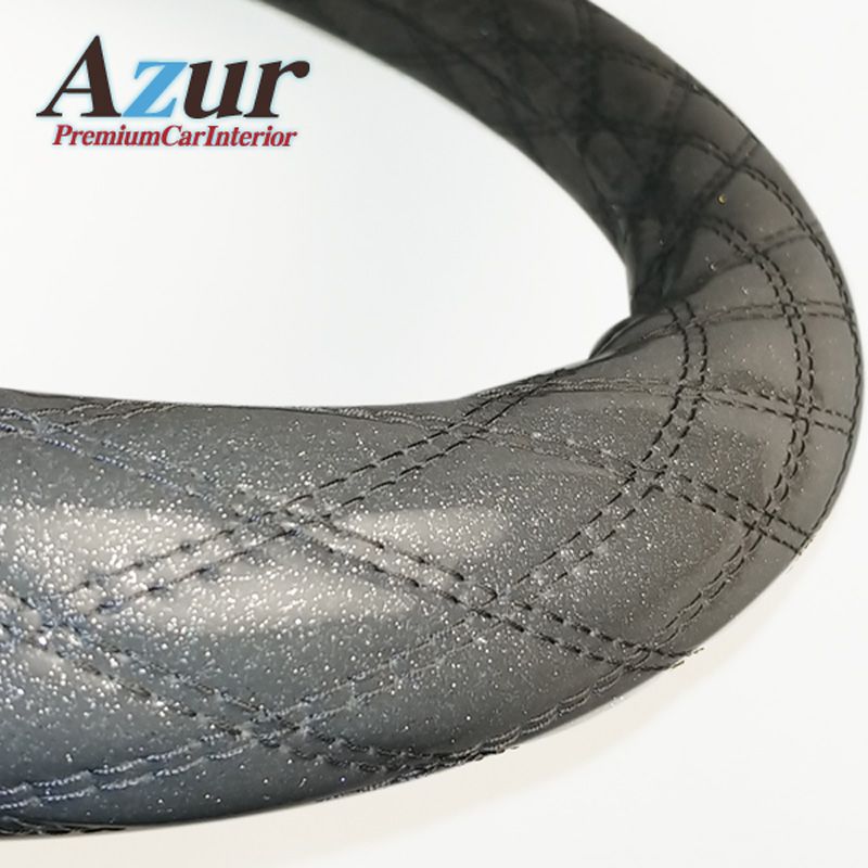 ハンドルカバー ラメシルバー 3L ステアリングカバー 日本製 極太 ドレスアップ Azur【xs55h24a-3l-50001】 開封済 未使用品 【VS-ONE】【納期2～4週間】