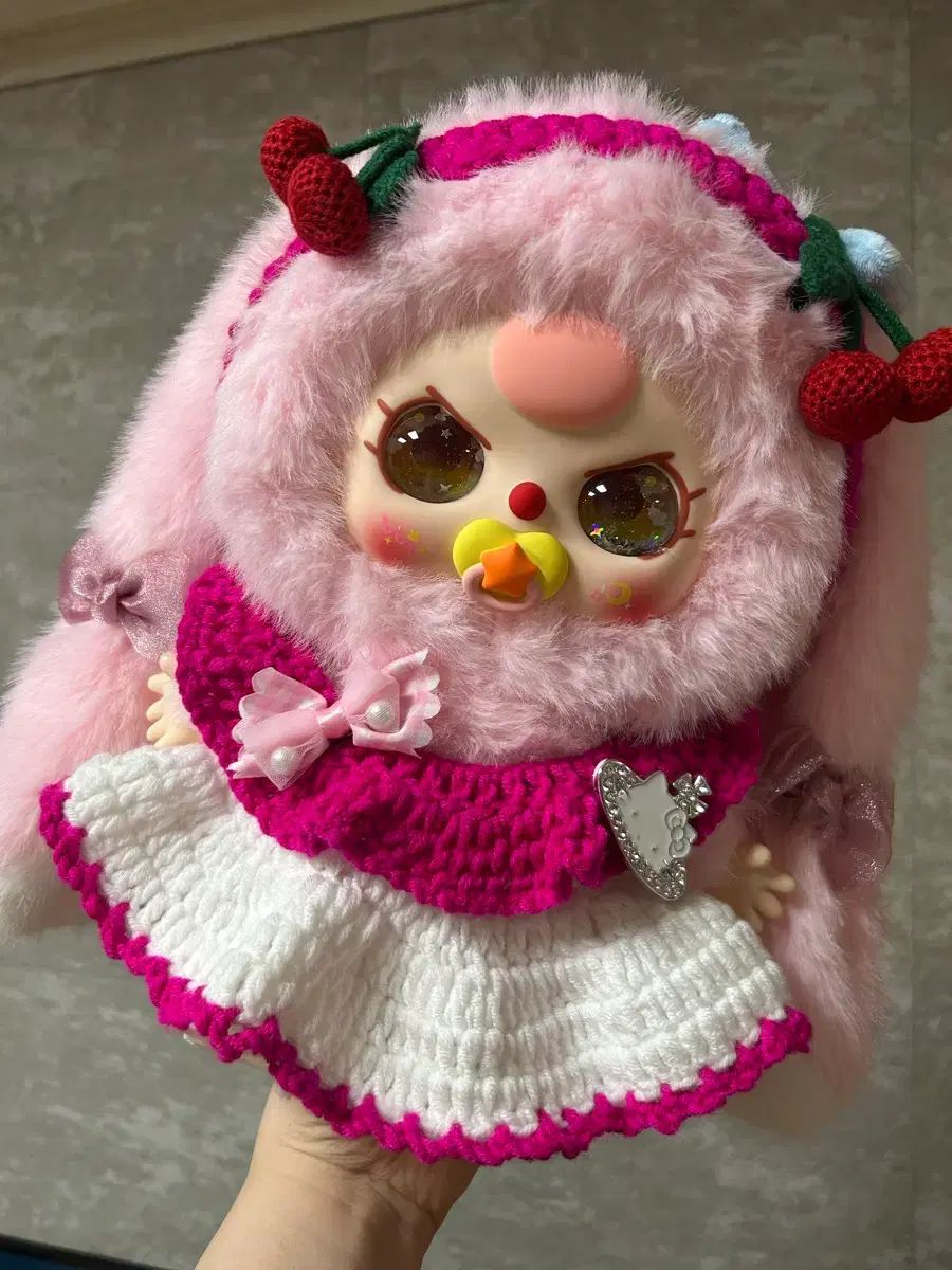 ベイビー スリー カーズム 400 ピンク うさぎ 編み物