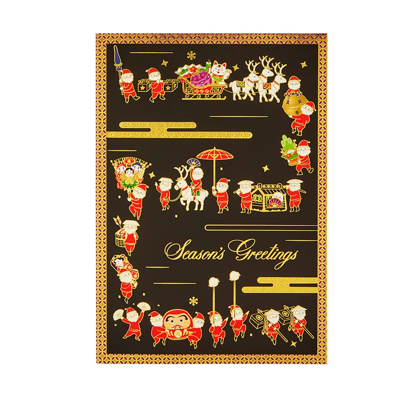 新品 サンリオ(SANRIO) クリスマスカード メッセージカード 和風