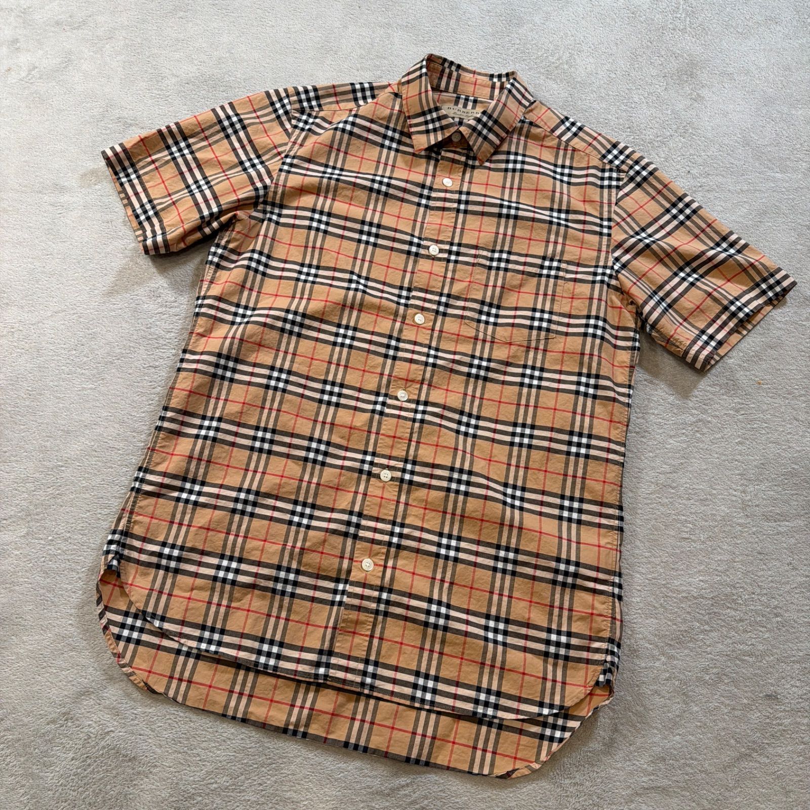BURBERRY バーバリー ノバチェック 半袖シャツ Sサイズ 8007181 17288 