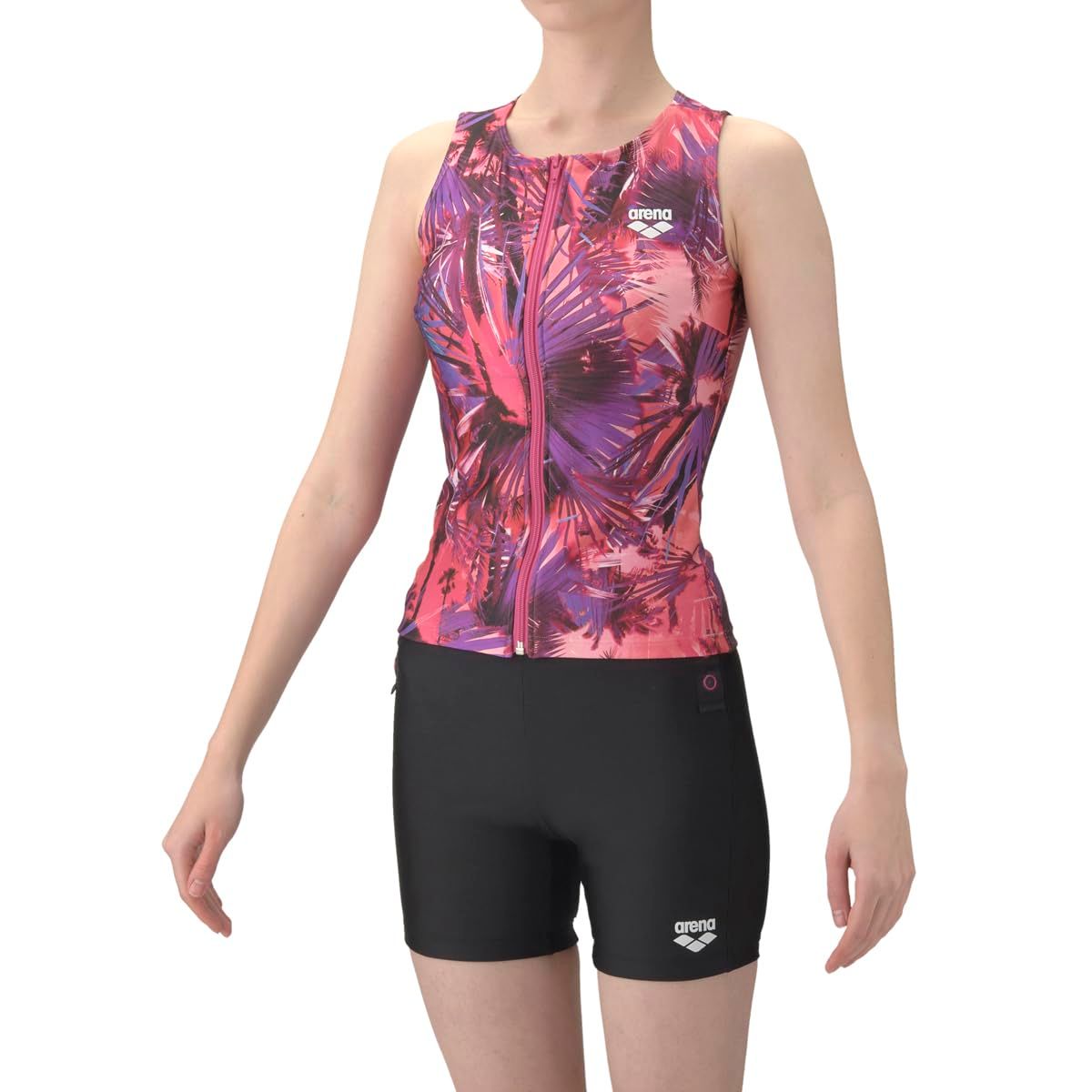 新品 arena(アリーナ) フィットネス水着 レディース フィットネスセパレート XOサイズ 水泳 スイミング セパレート 差し込みパッド カバーバック アクアビクス 水中ウォーキング AS6SWF52L