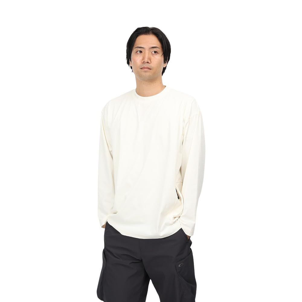 新品 Oakley (オークリー) Tシャツ CERAMIC WHITE FGL SCRATCH LS TEE 5.7 メンズ 吸汗速乾 ドライ アウトドア タウンユース