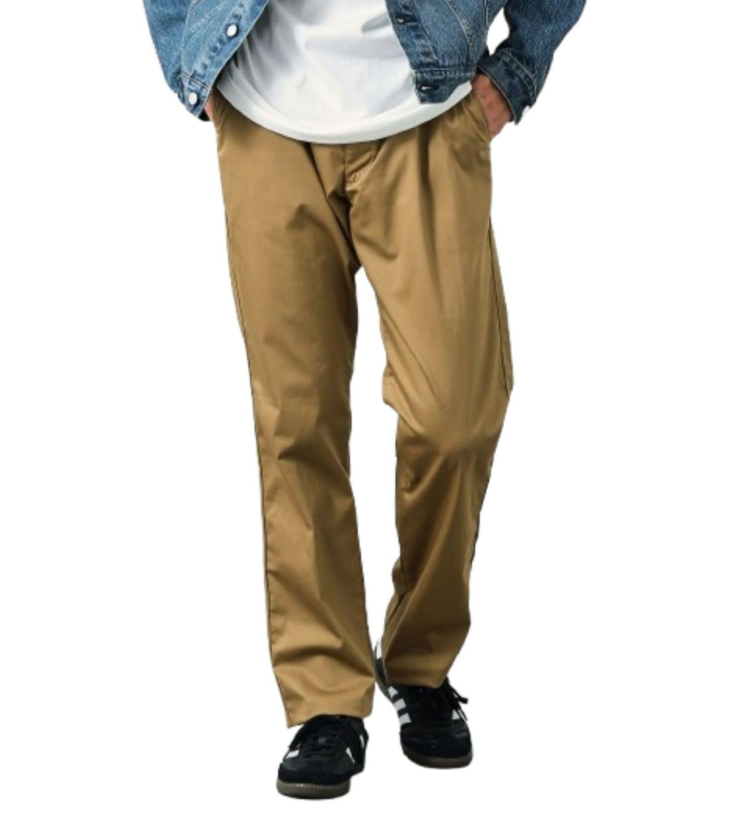 新品 EDWIN(エドウィン) チノパンツ チノパンツ ストレッチ ウエスト調節可能 メンズ ベージュ XL
