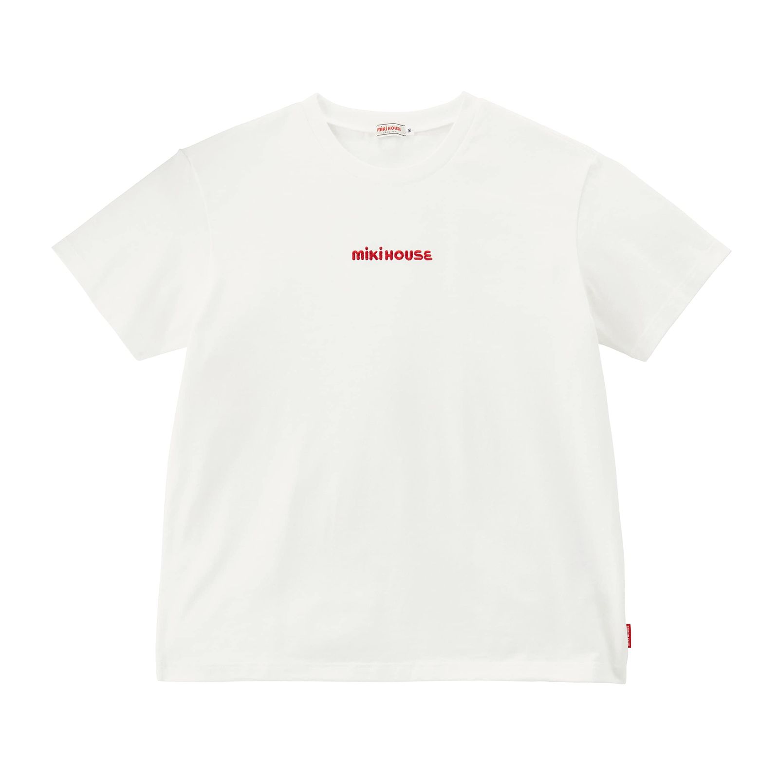 新品 [ミキハウス] 半袖Ｔシャツ 大人用 ロゴ 無地 ワンポイント 日本製 男の子 女の子 親子ペア ベビー キッズ 子供服 10-5275-570 M(165-175cm) 白 10,749円