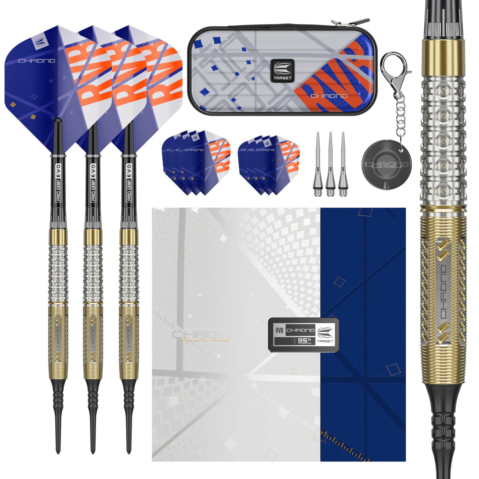 新品 TARGET（ターゲット）RAYMOND VAN BARNEVELD CHRONO 95% SOFT TIP DARTS