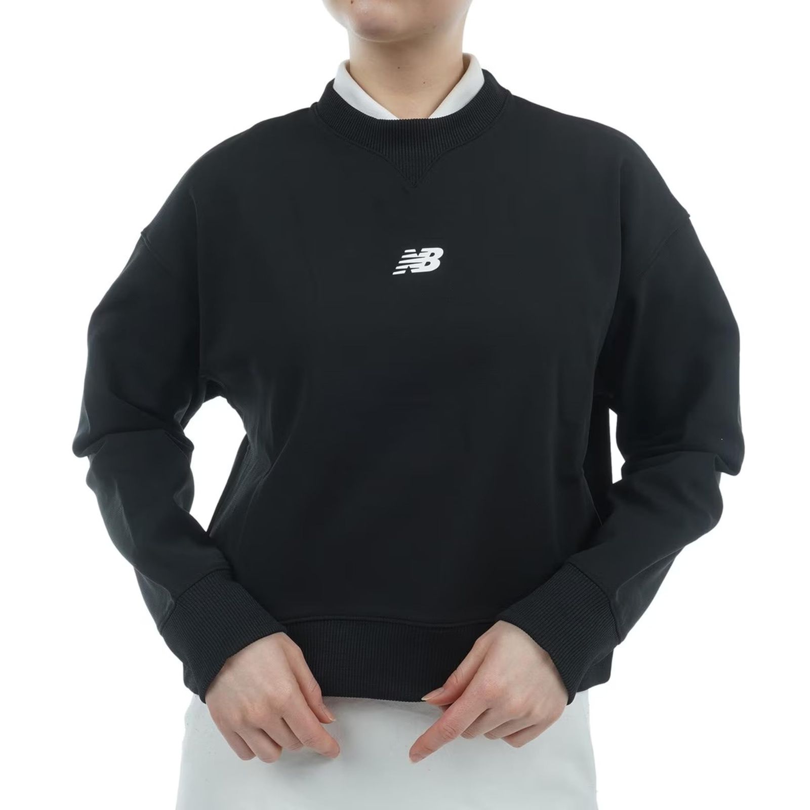 新品 [ニューバランス] ゴルフ レディース クルーネックスウェット (ストレッチ性・保形性) / 012-5162502 010_ブラック 1 [M]