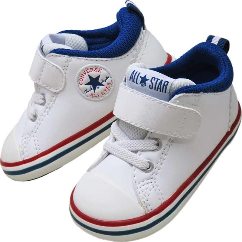 新品 [Converse] ミニ オールスター Ｎ Ｖ－１ ホワイト/ネイビー/レッド