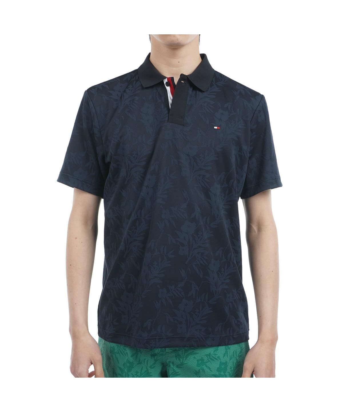 新品 TOMMY HILFIGER GOLF(トミーヒルフィガー ゴルフ) リーフジャガード 半袖ポロシャツ THMA522