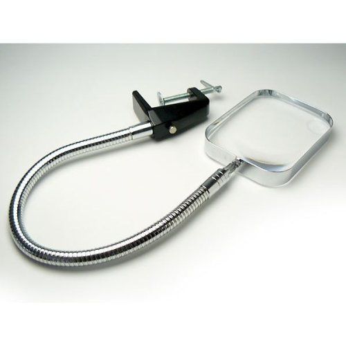 新品 クリアー光学(Clear Optics) スタンド台付ルーペ クランプ式 1.8倍 110×145mm 小玉3.5倍 CF-110