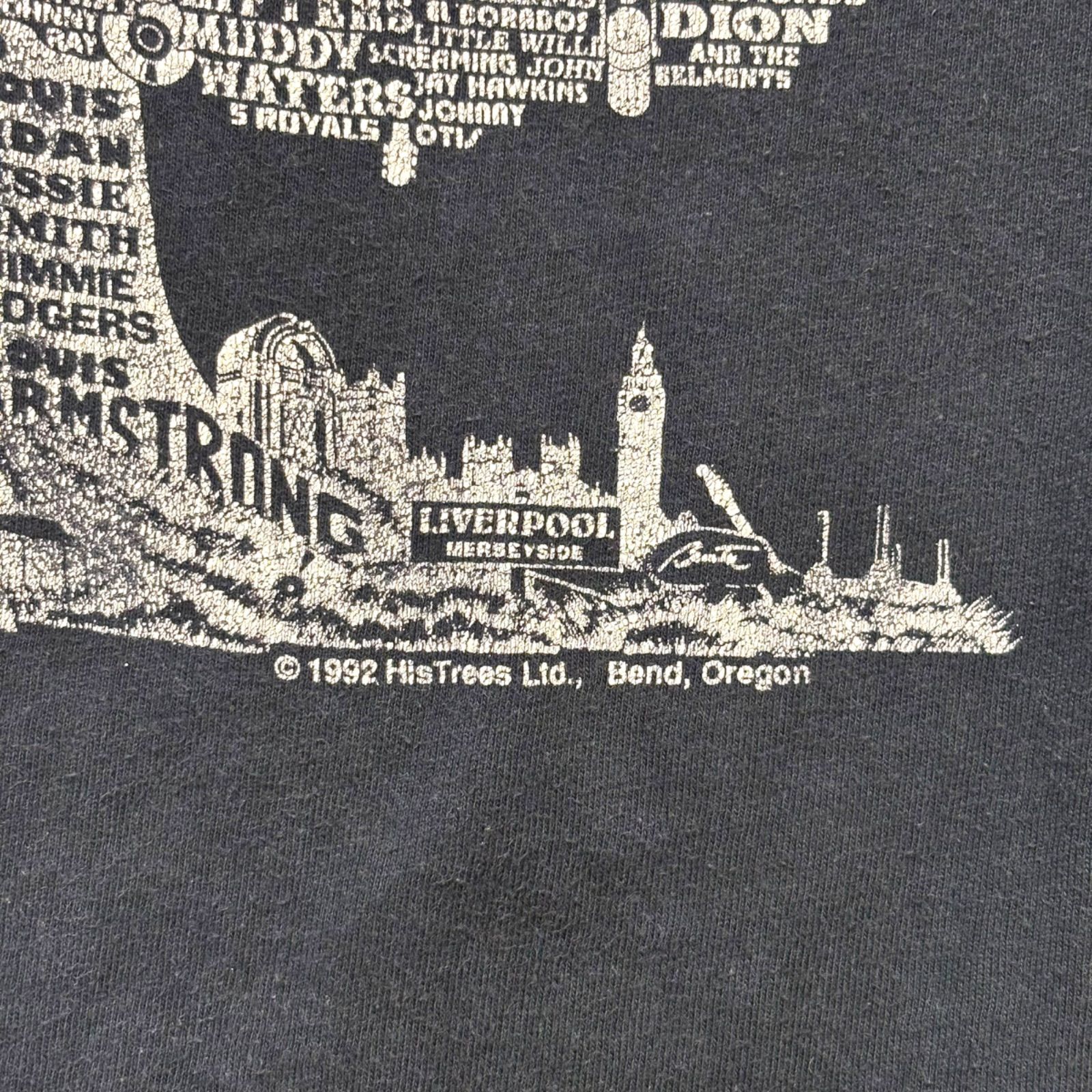 90s Family Tree of Rock & Roll Music Print T-Shirts 90年代