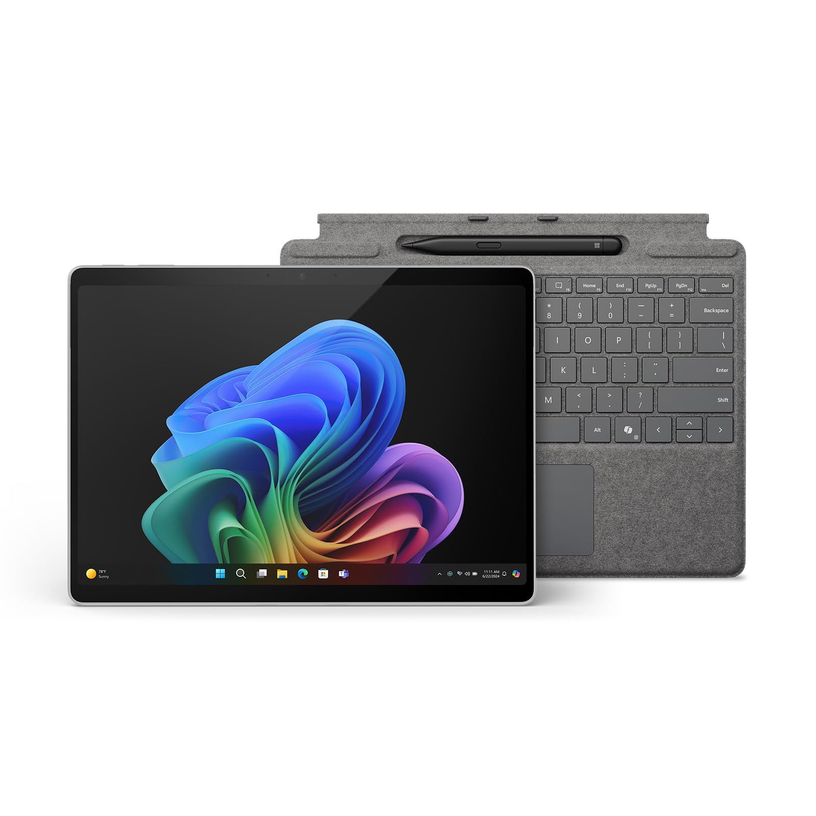 【マイクロソフト 公式ストア限定】2点セット: Surface Pro（第 11 世代） 13インチ Snapdragon X Plus 16GB 256GB プラチナ EP2-19223 [プラチナ] [16GB/256GB + Pro ペン付 キーボード]