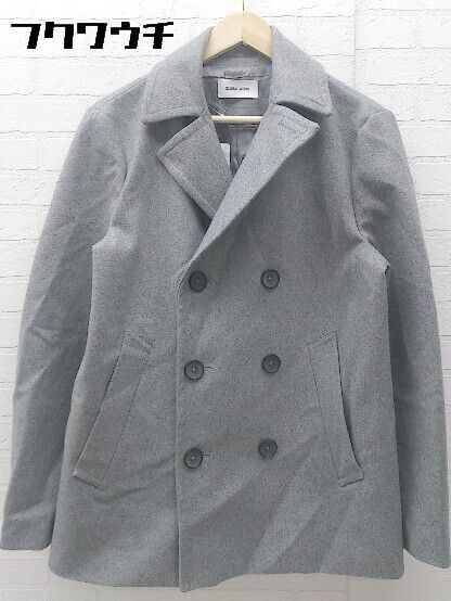■ GLOBAL WORK グローバルワーク 長袖 Pコート Mサイズ グレー メンズ 【中古】 【1002798938083】
