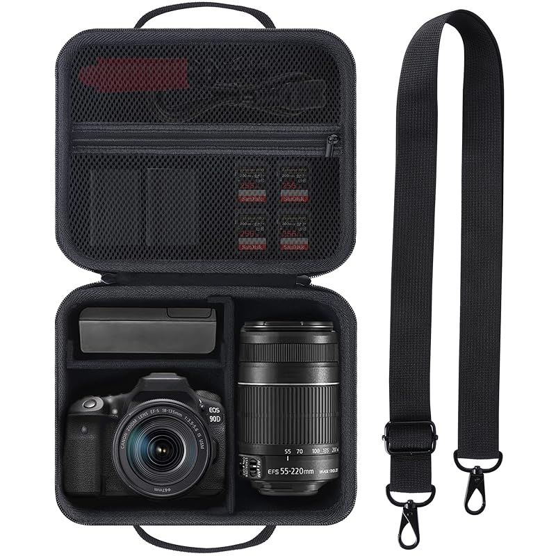 【新品】 Lebakort収納ケースと互換性のあるキヤノン EOS 90D / 5D Mark IV / R6 Mark II / R5 / R50 / R7 / R8 / R100 / 2000D / Kiss X90 / Kiss X9i カメラ 0