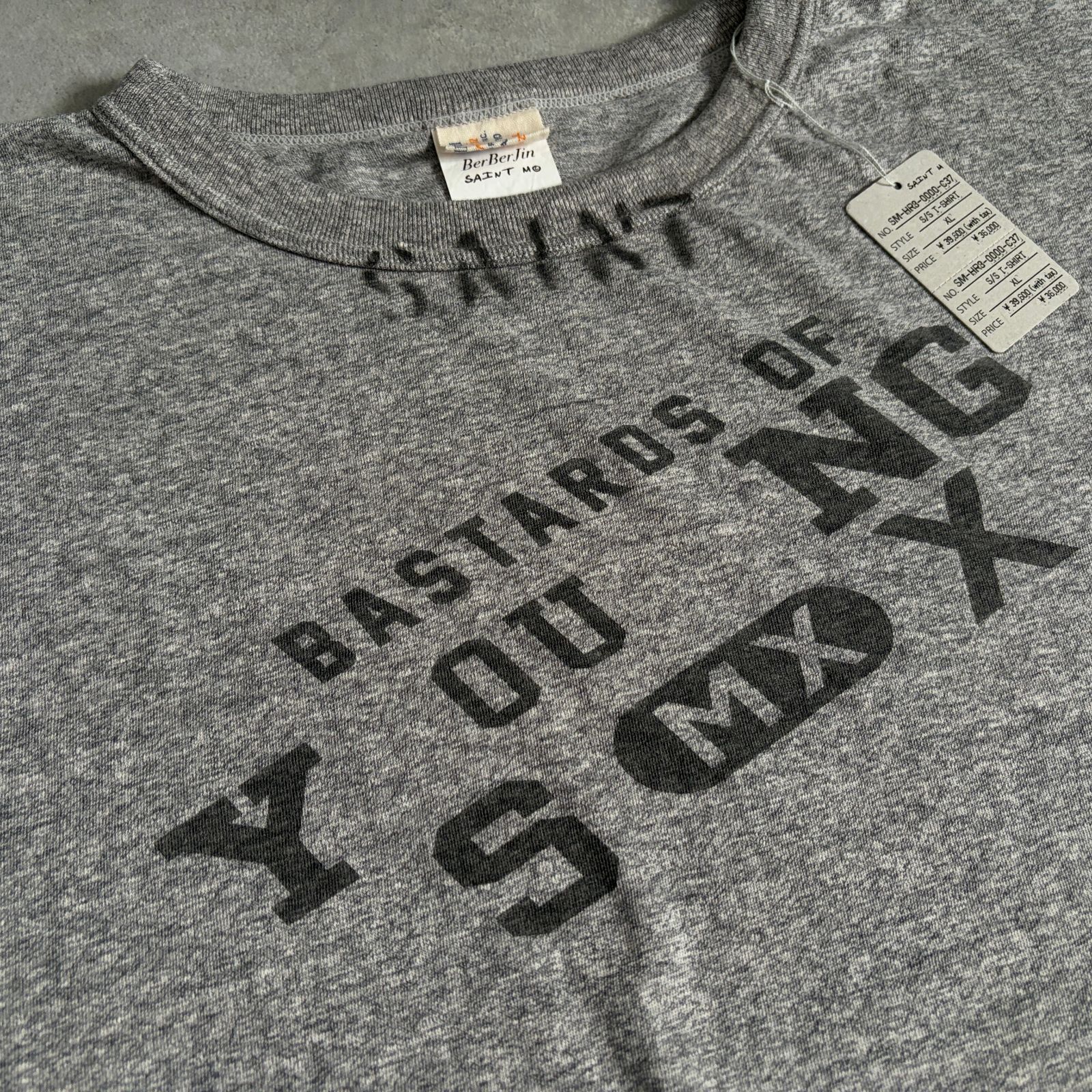 新品 定価3.9万 SAINT MICHAEL × BerBerJin BJ_SS YOUNG TEE ヴィンテージ加工Tシャツ セントマイケル×ベルベルジン