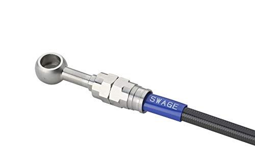 新品 SWAGE LINE(スウェッジライン) PRO リアブレーキホースキット ステンレス ステン/ブラックホース MT-07 ABS(14) [HTRC3]