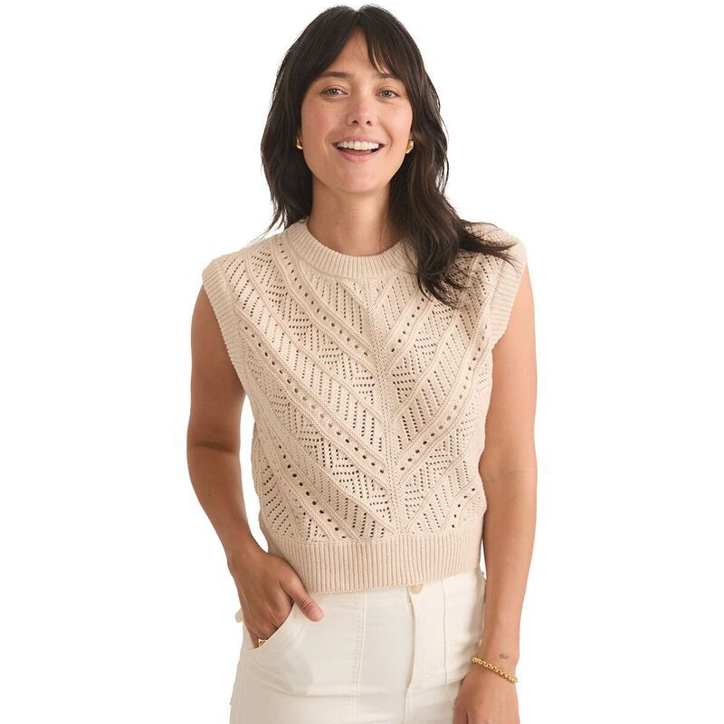 マリーン レイヤー レディース トップス ベスト Marine Layer Brooke Textured Vest Womens Oatmeal オートミール
