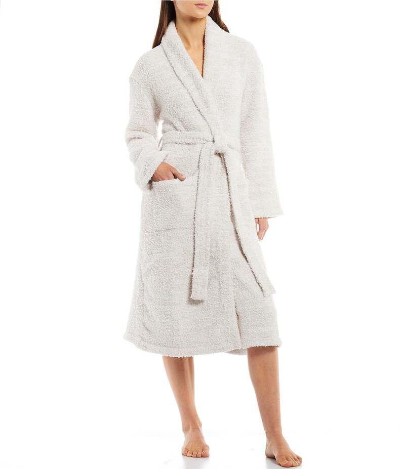 ベアフットドリームス レディース アンダーウェア ナイトウェア Barefoot Dreams Unisex CozyChicR Long Wrap Cozy Robe White ホワイト