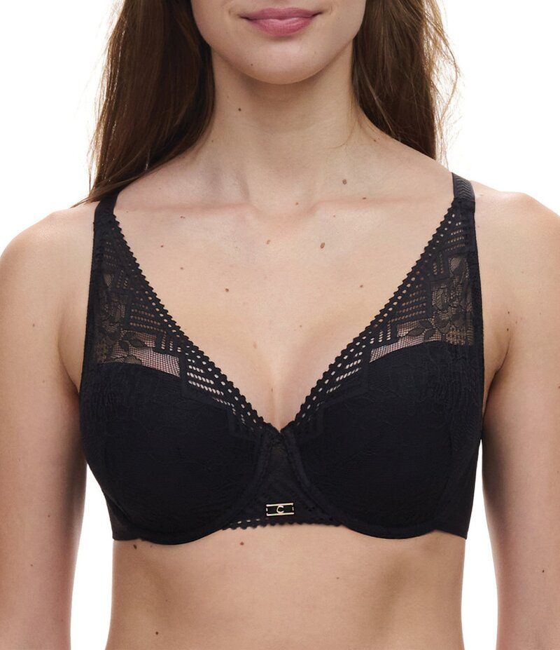 シャントル レディース アンダーウェア ブラジャー Chantelle Origins Lightweight Spacer Plunge Bra Black ブラック