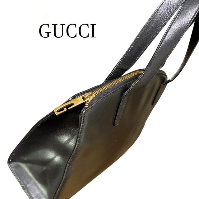 グッチ GUCCI Gロゴファスナー ブラックボックスカーフレザー 