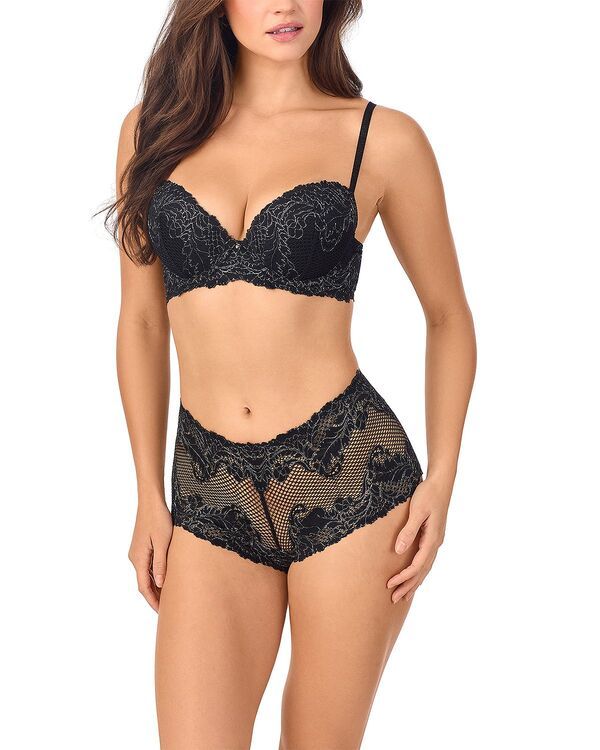 レミステレー レディース アンダーウェア ブラジャー レース Le Mystre Lace Allure Demi Bra Black Lurex ブラック