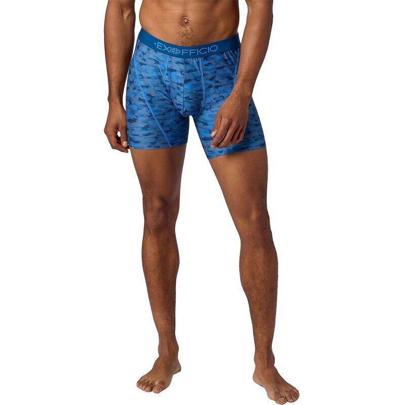 エクスオフィシオ メンズ アンダーウェア ボクサーパンツ ExOfficio GiveNGo Sport 20 6in Boxer Brief Mens Dark Lagoon Camo