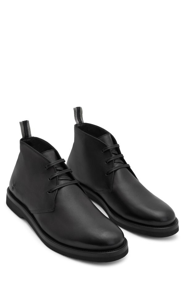 ジョンバルベイトス メンズ シューズ ブーツ・レインブーツ レザー John Varvatos Varick Leather Chukka Boot Black Black ブラック