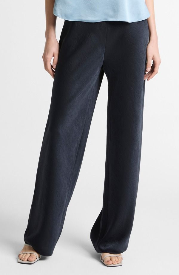 ヴィンス レディース ボトムス レギンストレート ハイウエスト パンツ Vince Fluid High Waistraight Leg Pants Coastal