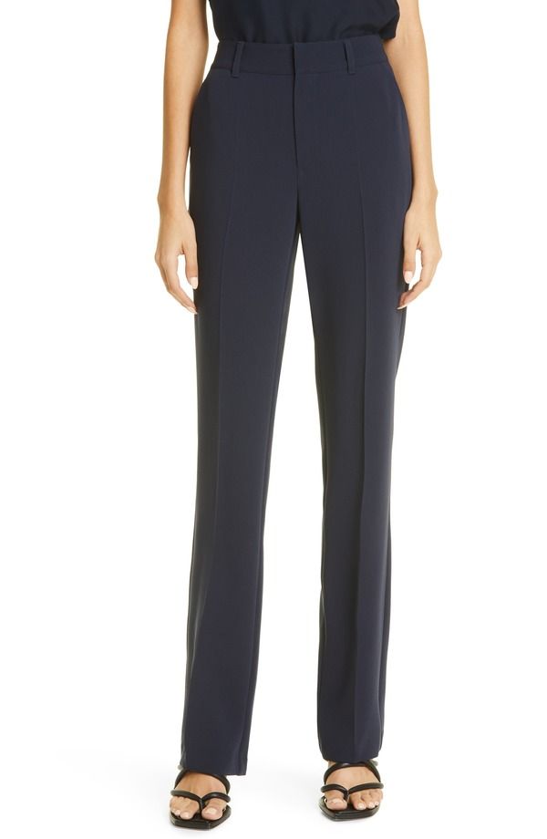 サンク セプト レディース ボトムス レギンストレート パンツ Cinq Sept Kerry Straight Leg Pants Navy ネイビー