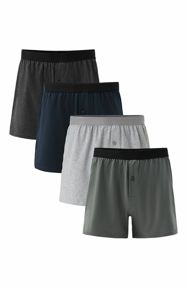 パクト メンズ アンダーウェア ボクサーパンツ ニット Pact Everyday Knit Boxer 4Pack Classic Neutrals