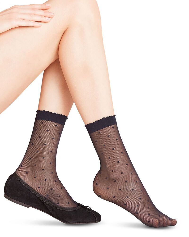 ファルケ レディース アンダーウェア 靴下 シアー アンクル Falke Sheer Dot Ankle Socks Marine