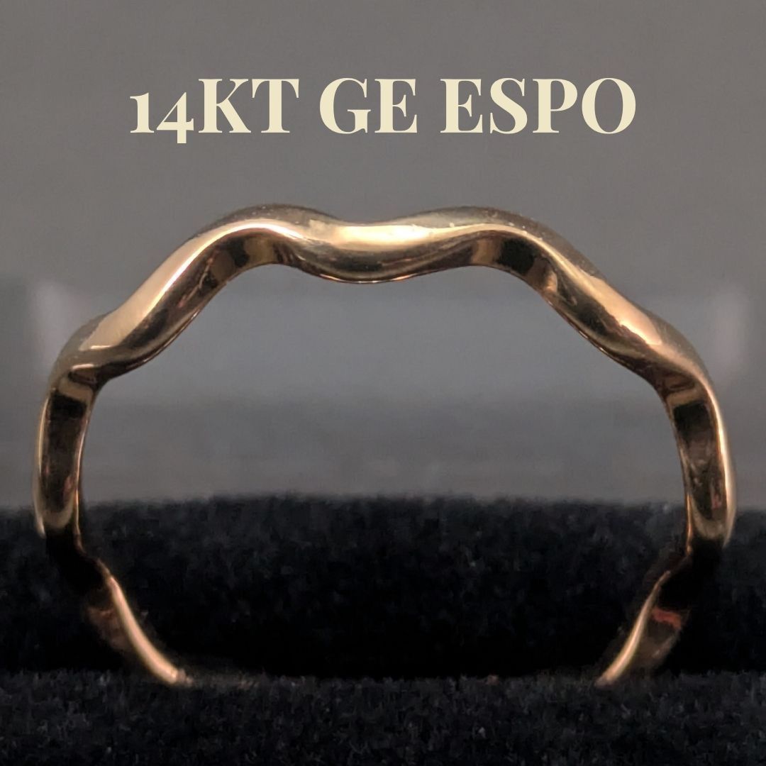ESPO 14号 14KT GE バンドリング ゴールド 米国ヴィンテージ メンズ レディース