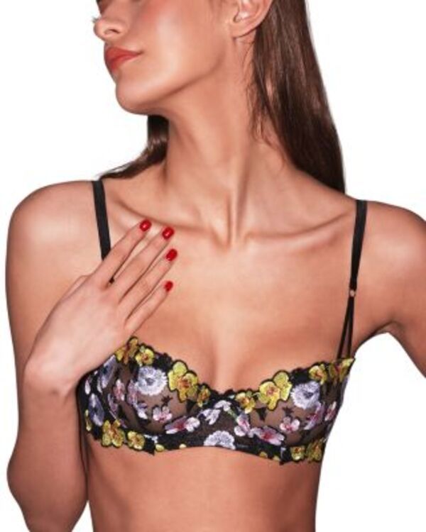フレーデュマール レディース アンダーウェア ブラジャー Fleur du Mal Eden Balconette Bra Black ブラック