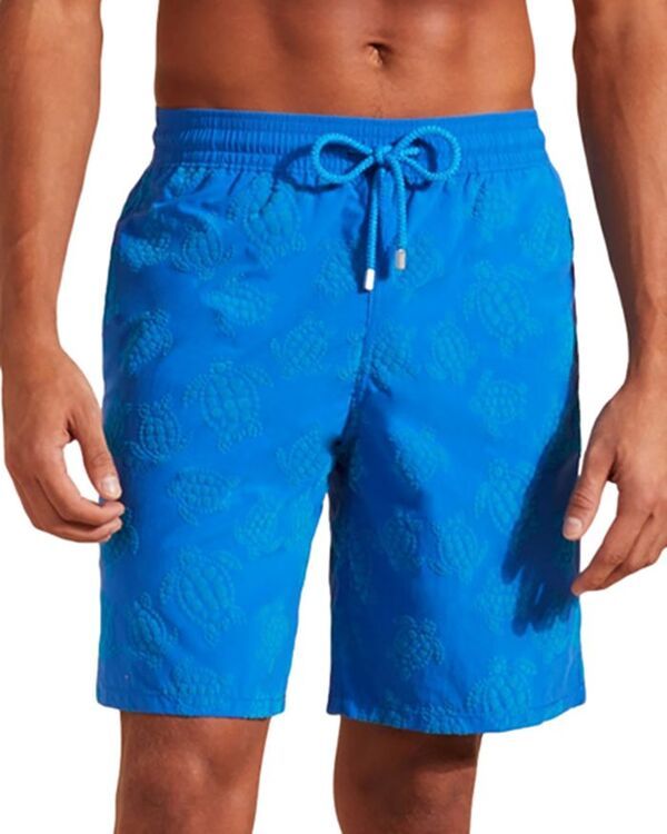ヴィルブレクイン メンズ 水着 ハーフパンツ・ショーツ プリント Vilebrequin Okoa Flock Vendome Turtles Print 7 Swim Trunks Palace Blue ブルー