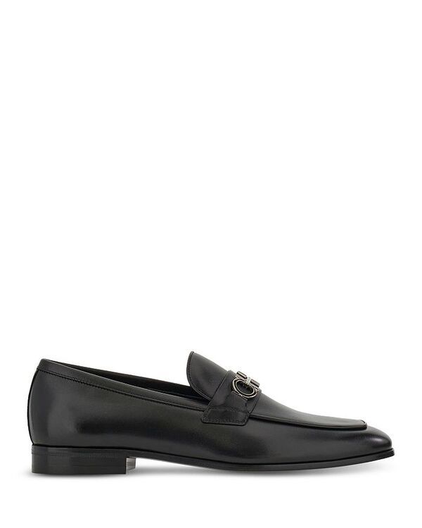 フェラガモ メンズ シューズ スリッポン・ローファー レザー ローファー Ferragamo Mens Balty Gancini Leather Loafers Black ブラック
