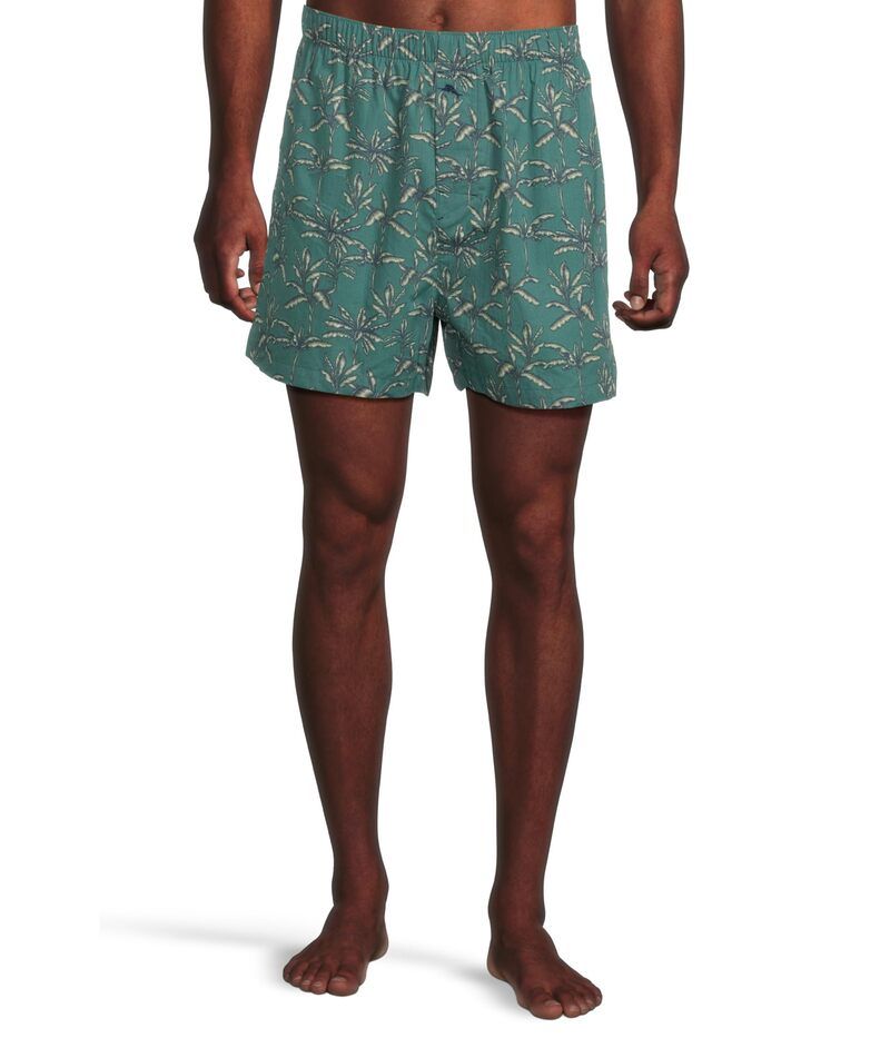 トッミーバハマ メンズ アンダーウェア ボクサーパンツ Tommy Bahama Woven Boxer Green Palm グリーン