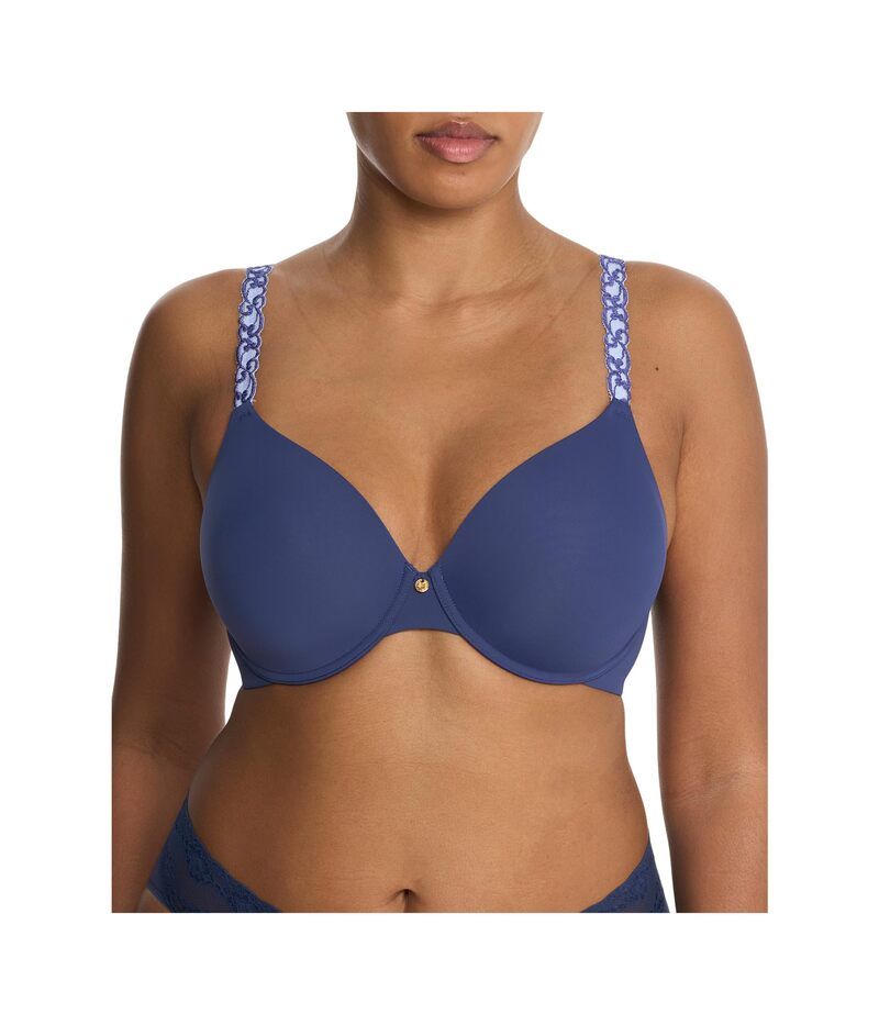 ナトリ レディース アンダーウェア ブラジャー Natori Pure Luxe Contour Underwire 732080 InkBlue Mist ブルー