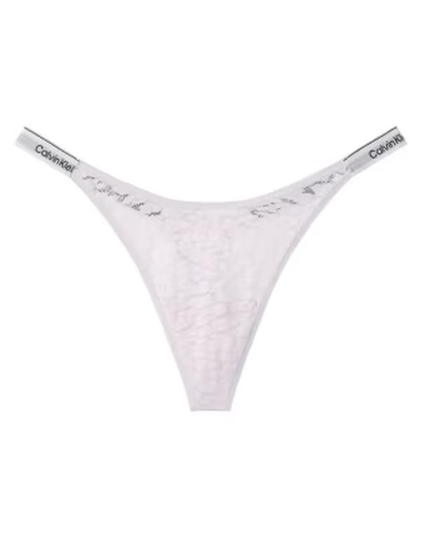 カルバンクライン レディース アンダーウェア ブリーフパンツ レース Calvin Klein Icon Lace dipped string thong in lilac Frosty Lilac ライラック