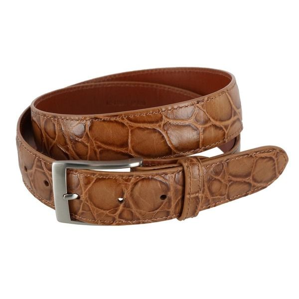 トラファルガー メンズ アクセサリー ベルト レザー Trafalgar Toby Mock Turtlembossed Italian Leather 35mm Beltaupe トープ
