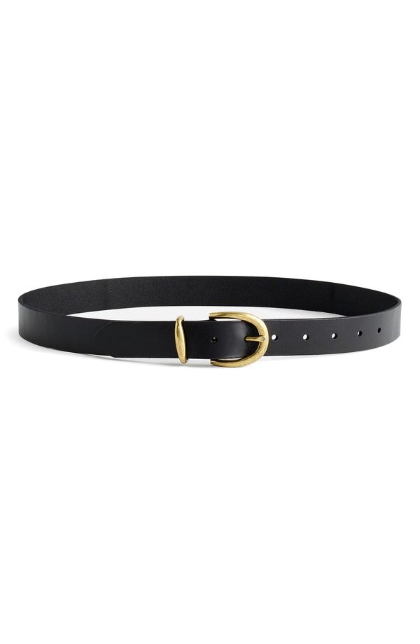 メイドウェル レディース アクセサリー ベルト レザー Madewell Classic Leather Beltrue Black ブラック