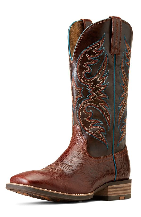 アリアト メンズ シューズ ブーツ・レインブーツ Ariat Richochet Square Toe Cowboy Boot Gingersnap Marble Brown ブラウン