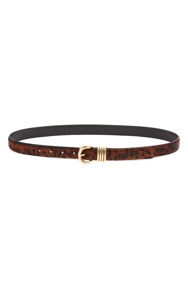 メイドウェル レディース アクセサリー ベルト レザー Madewell Inez Leopard Calf Hair Leather Belt Caramel Multi マルチカラー