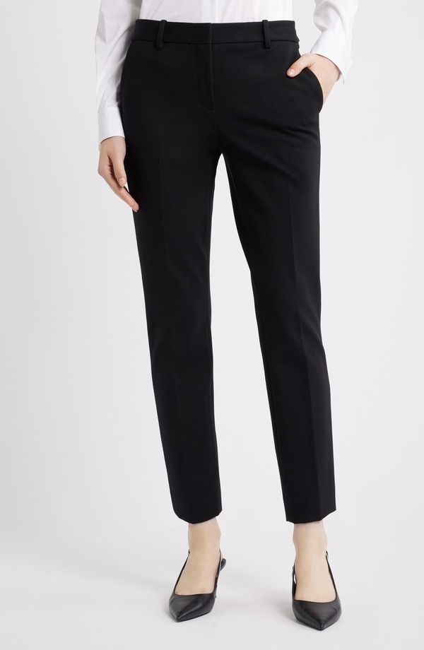 セオリー レディース ボトムス レギンス パンツ Theory Treeca Ponte Cropants Black ブラック