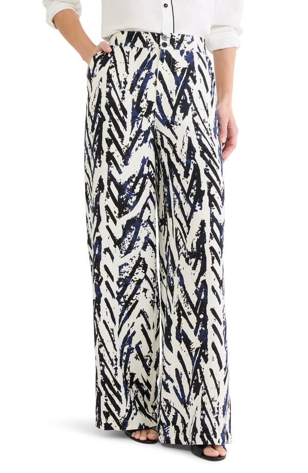 ニックプラスゾーイ レディース ボトムス レギンス パンツ リネン NICZOE Crosshatch Linen Blend Pants Indigo Multi インディゴ