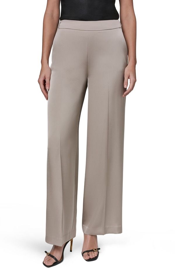 ダナ キャラン ニューヨーク レディース ボトムス レギンストレート パンツ Donna Karanew York Flat Front Straight Leg Pants Turin